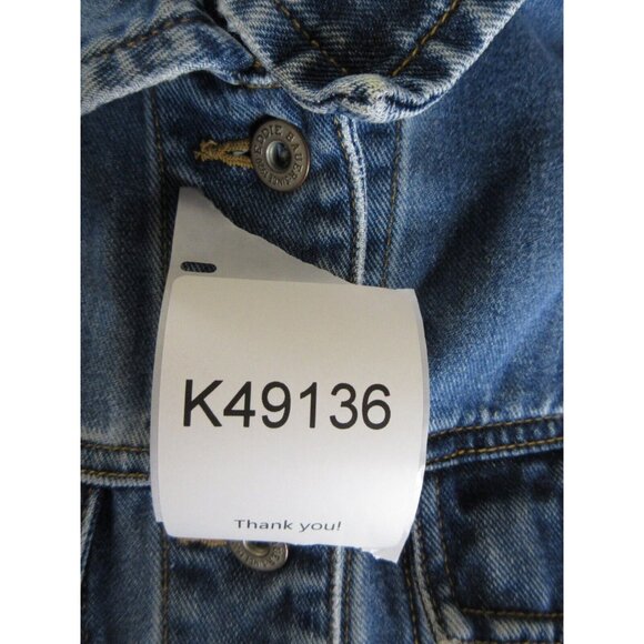 VINTAGE Eddie Bauer Jacket Small Trucker Motorcycle Denim Button Up - Picture 10 of 10